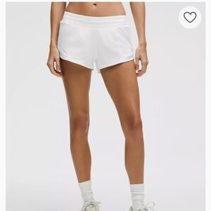 Lululemon Athletica White Athletic Shorts , Barley Worn